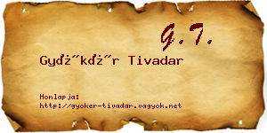 Gyökér Tivadar névjegykártya
